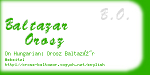 baltazar orosz business card